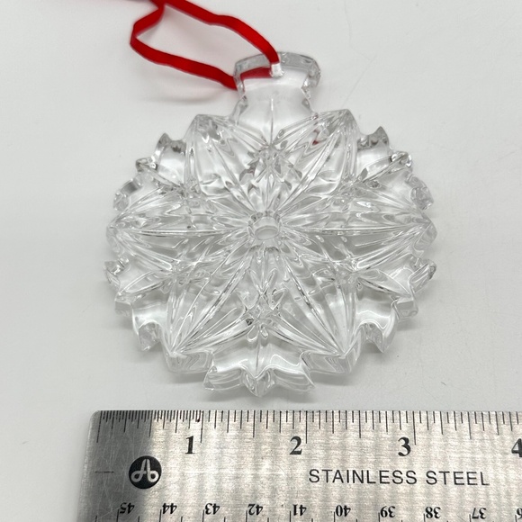 WATERFORD CRYSTAL Christmas Holiday Snowflake Ornament 4" x 3.5" With Box - Picture 10 of 16